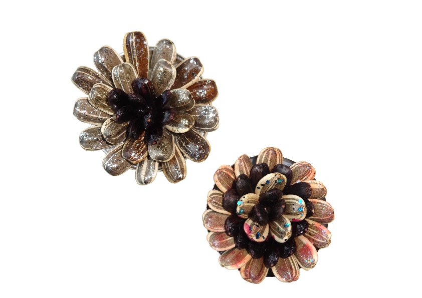 ネイチャー工作 ひまわりのたねブローチ みえこどもの城 公益財団法人三重こどもわかもの育成財団